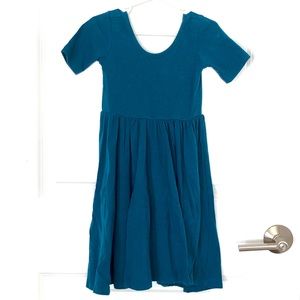 Alice + Ames Short Sleeve Ballet Dress, Teal, size 5